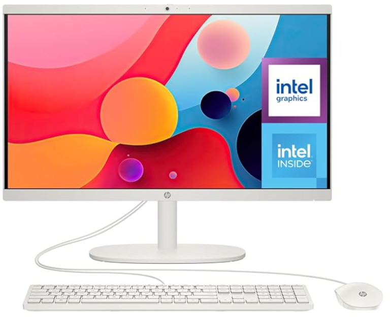 HP All-in-One 22-dg0014ns - Ordenador de 21.5" (Intel N100, 8GB RAM, 256GB SSD, Intel UHD Graphics, Windows)