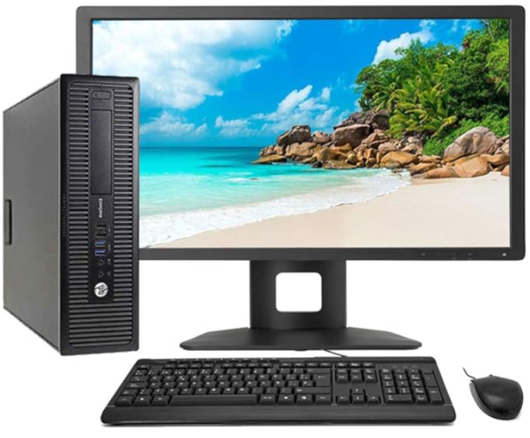HP ELITEDESK 800 G1 i5-4570 3.2GHz 16GB RAM 240GB SSD + 500GB HDD Windows 11 con WiFi y Pantalla 23" + Teclado y Ratón Incluidos (Reacondicionado)