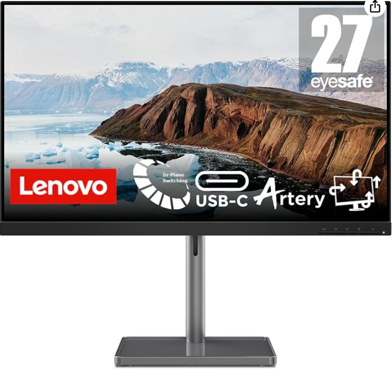 Lenovo L27m-30 - Monitor 27'' FHD con EyeSafe y Cámara LC50