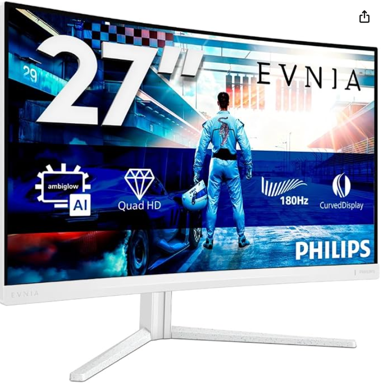PHILIPS Evnia 27M2C5501 Gaming Monitor 27 Pulgadas 180Hz Panel Fast VA