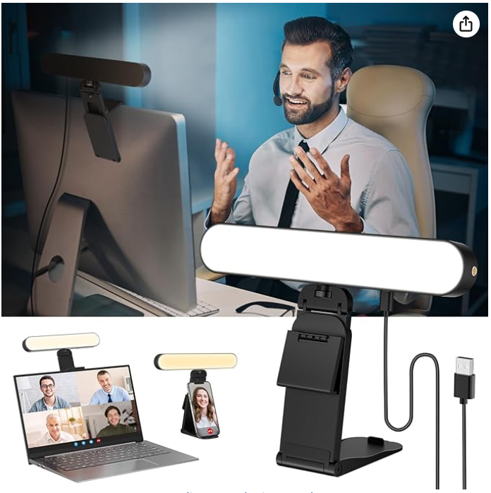 RealPlus Luz Monitor, Iluminación de Videoconferencia, Streaming