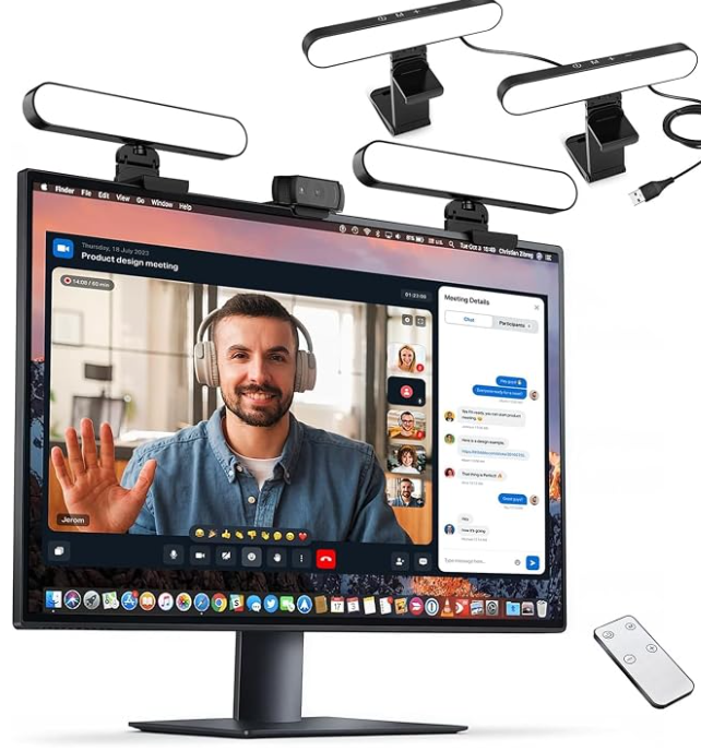 yAyusi Iluminación para Videoconferencias con Dos Lámparas